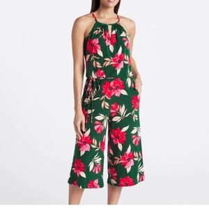 MAGGY LONDON,NWT Lottie Knit Sleeveless Jumpsuit, Floral,Size 10